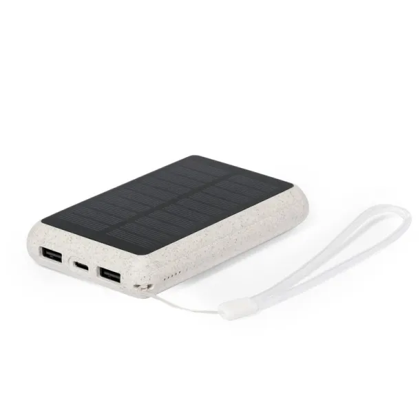  Wheat straw power bank 5000 mAh, solar charger neutral