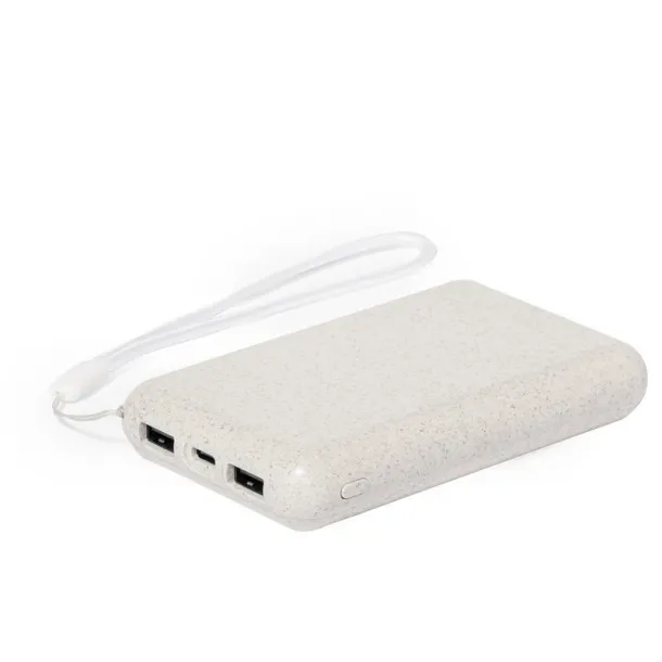  Wheat straw power bank 5000 mAh, solar charger neutral