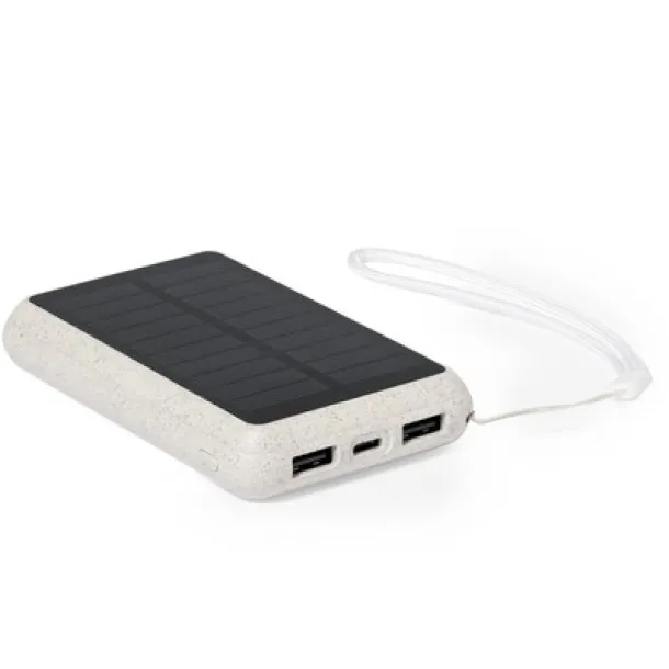  Wheat straw power bank 5000 mAh, solar charger neutral