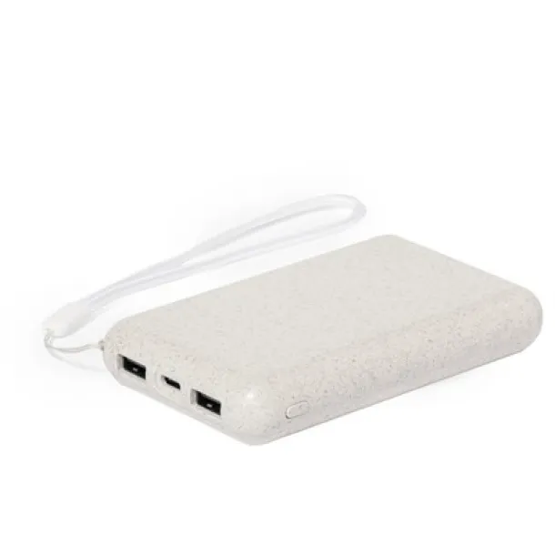  Wheat straw power bank 5000 mAh, solar charger neutral