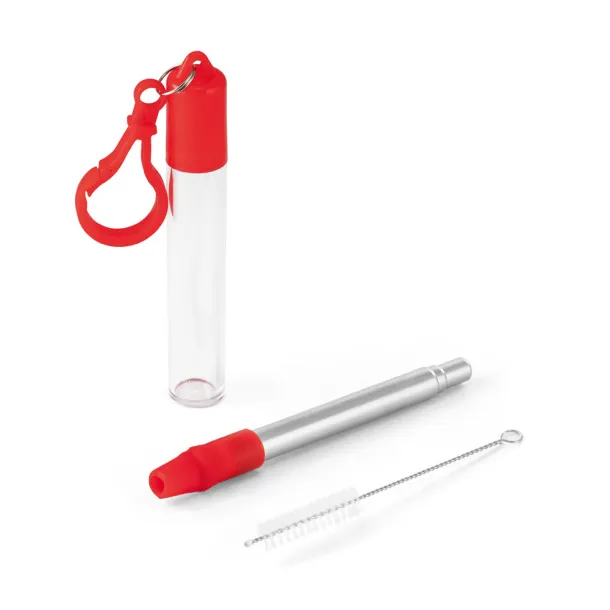 ZAMBA Reusable straw kit Red