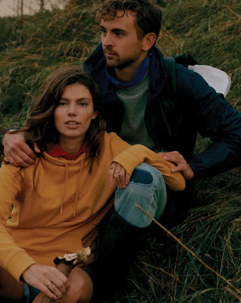  Iqoniq Jasper unisex hoodie od recikliranog pamuka - iqoniq ochre yellow 