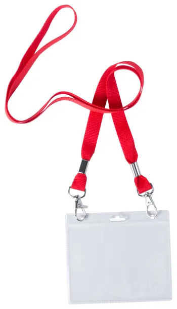 Cail lanyard Red Transparent