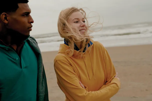  Iqoniq Jasper unisex hoodie od recikliranog pamuka - iqoniq ochre yellow 