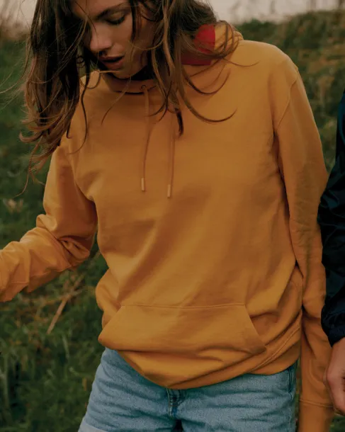  Iqoniq Jasper unisex hoodie od recikliranog pamuka, 340 g/m² - iqoniq Oker žuta 