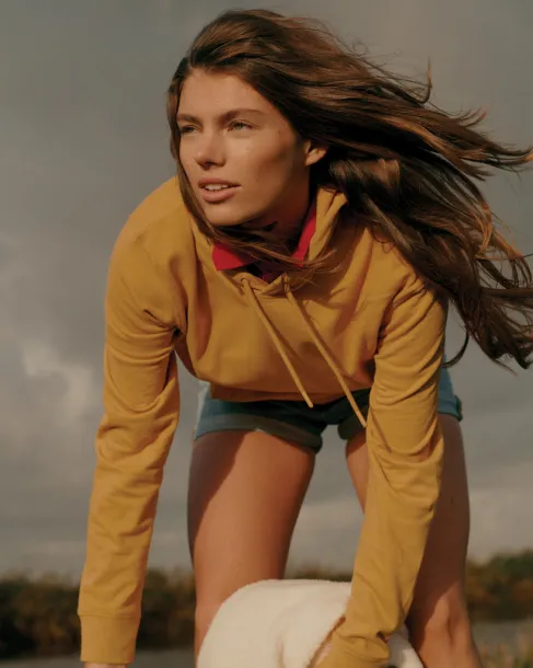  Iqoniq Jasper unisex hoodie od recikliranog pamuka - iqoniq ochre yellow 