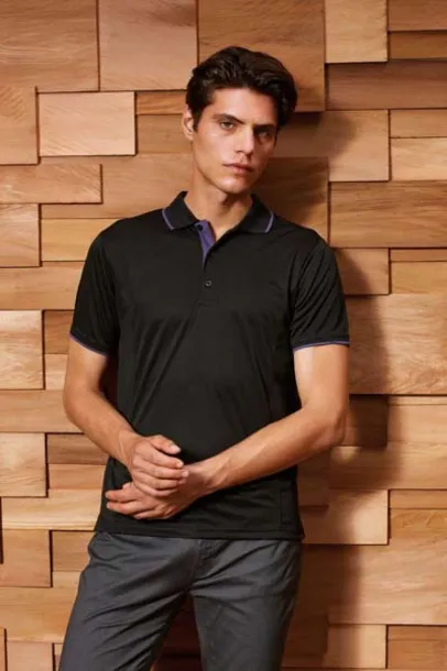  MEN’ S CONTRAST COOLCHECKER POLO - Premier Sunflower Red
