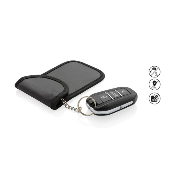  Anti theft RFID car key pouch Black