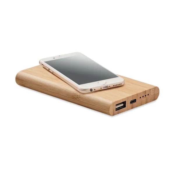 ARENAPOWER C Prijenosna baterija od bambusa, 4 000 mAh Drvo