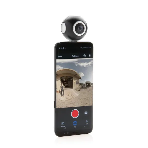  360 kamera s dvostrukom lećom Crna