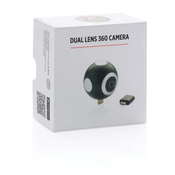  360 kamera s dvostrukom lećom Crna