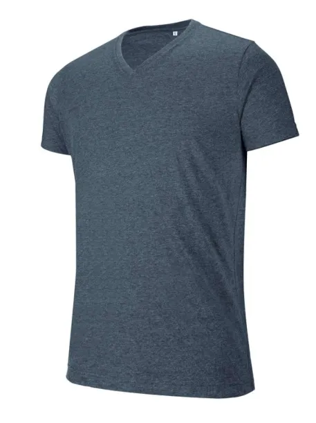  MEN'S V-NECK SHORT-SLEEVED MELANGE T-SHIRT - Kariban Dark Grey Heather