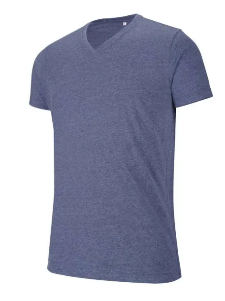  MEN'S V-NECK SHORT-SLEEVED MELANGE T-SHIRT - Kariban Blue Heather