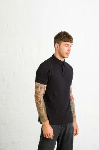  SLUB POLO - Just Polos Solid Black