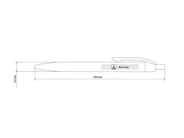 AMIGA AB Antibacterial plastic ball pen White