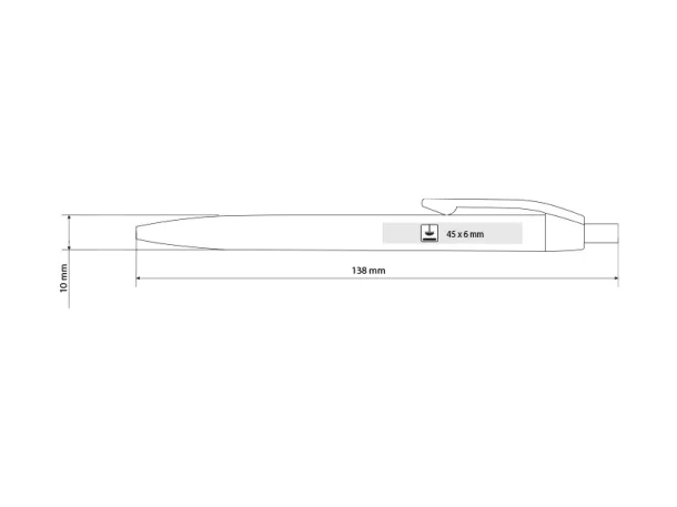 AMIGA AB Antibacterial plastic ball pen White