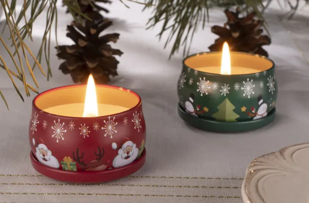 KERI Soybean wax candle czerwony