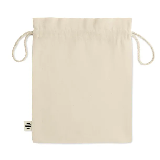 AMBER MEDIUM Medium organic cotton gift bag Beige