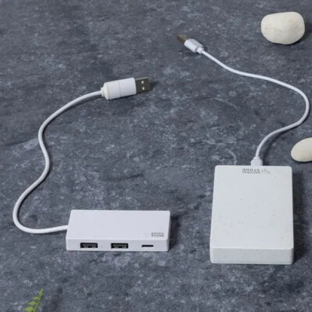  Prijenosna baterija od kamenog ekstrakta, 5000 mAh Bijela