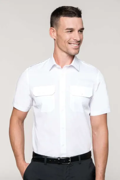  MEN'S SHORT-SLEEVED PILOT SHIRT - Kariban Sky blue