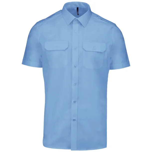  MEN'S SHORT-SLEEVED PILOT SHIRT - Kariban Sky blue