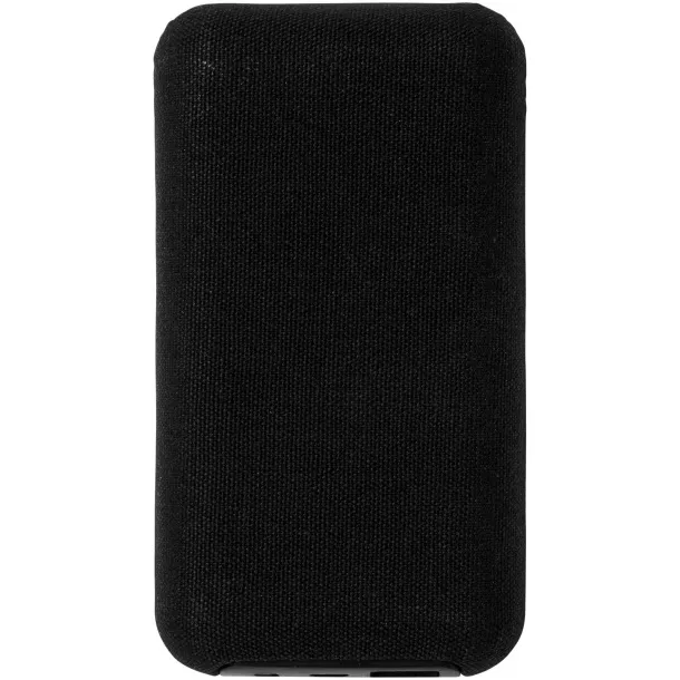 Future bamboo/fabric 6000 mAh wireless power bank Natural Solid black