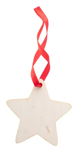 WoXmas Christmas tree ornament, star Natural Red