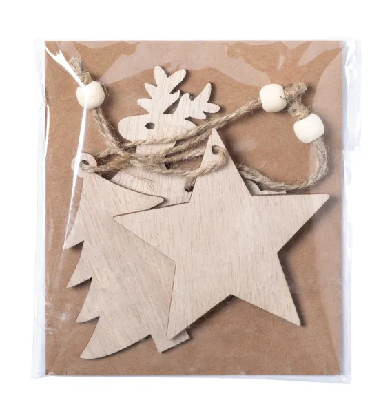 Tilmex Christmas tree ornament set, 3 pcs Natural