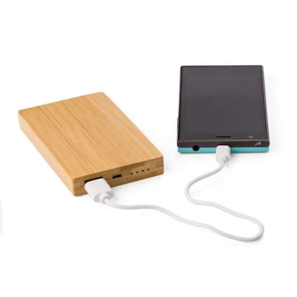  Bamboo power bank 4000 mAh brown