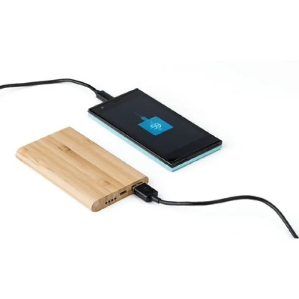  Prijenostna baterija 4000 mAh od bambusa brown