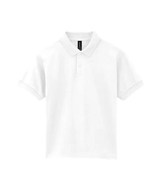 DRYBLEND®  YOUTH JERSEY POLO SHIRT - Gildan White