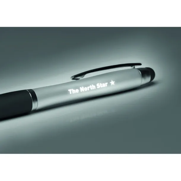 RIOLIGHT Twist ball pen with light Matt Silver