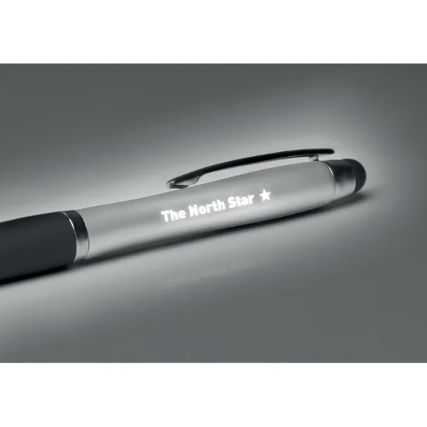 RIOLIGHT Twist ball pen with light Matt Silver
