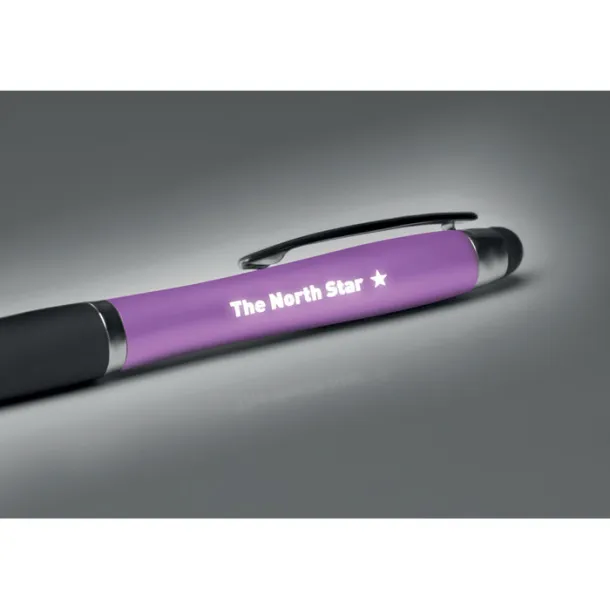 RIOLIGHT Twist ball pen with light Fuchsia