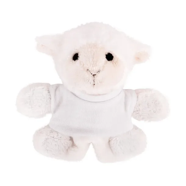 Fraidy Plush sheep, magnet white