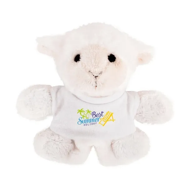 Fraidy Plush sheep, magnet white