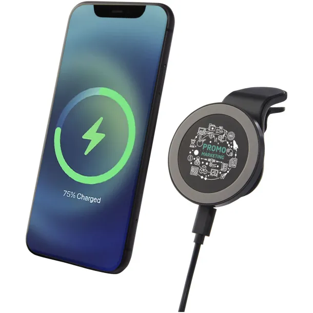 Magclick 10W wireless magnetic car charger - Tekiō® Solid black