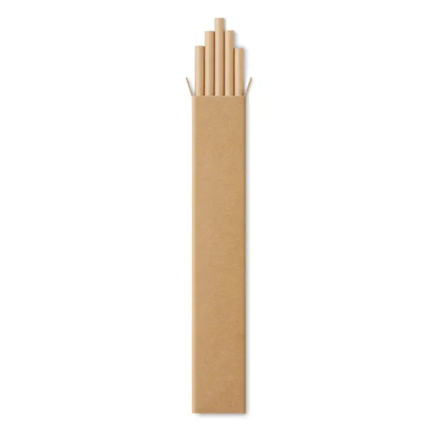 PAPER STRAW papirne slamke u natron kutiji Bež