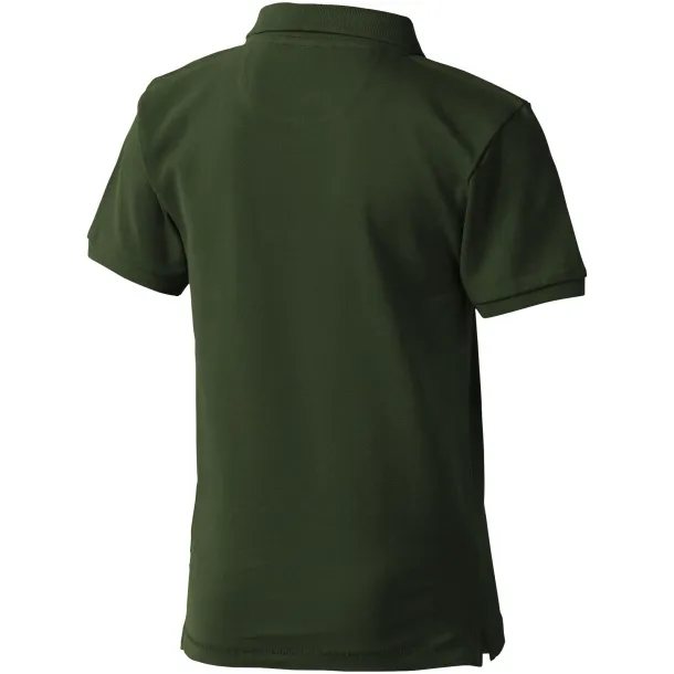Calgary short sleeve kids polo - Elevate Army green