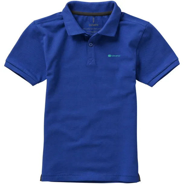 Calgary short sleeve kids polo - Elevate Blue