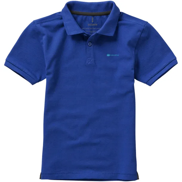 Calgary short sleeve kids polo - Elevate Blue