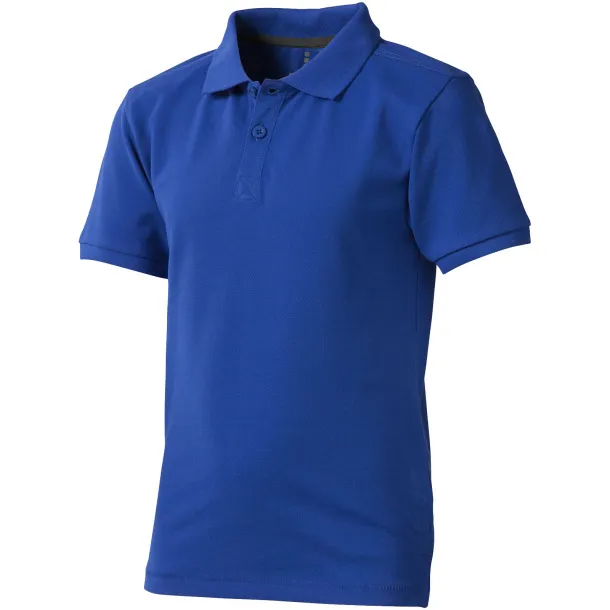 Calgary short sleeve kids polo - Elevate Blue