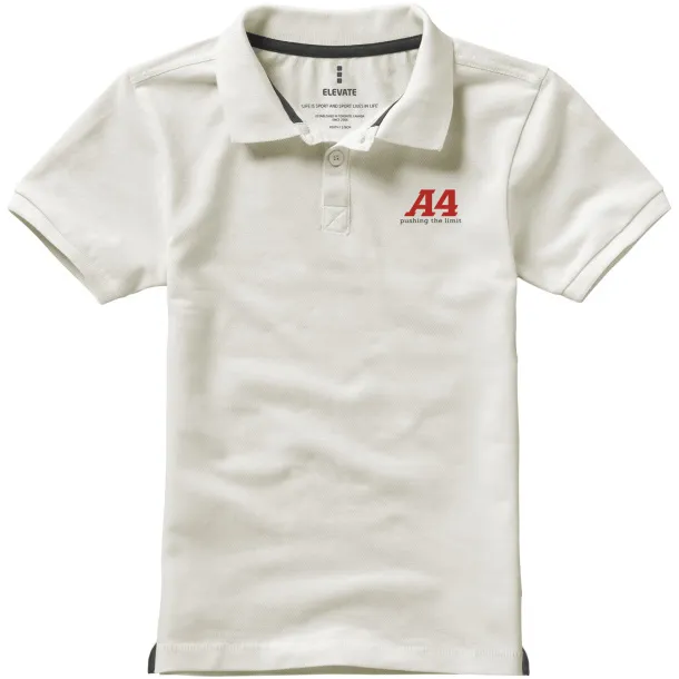 Calgary short sleeve kids polo - Elevate Light grey