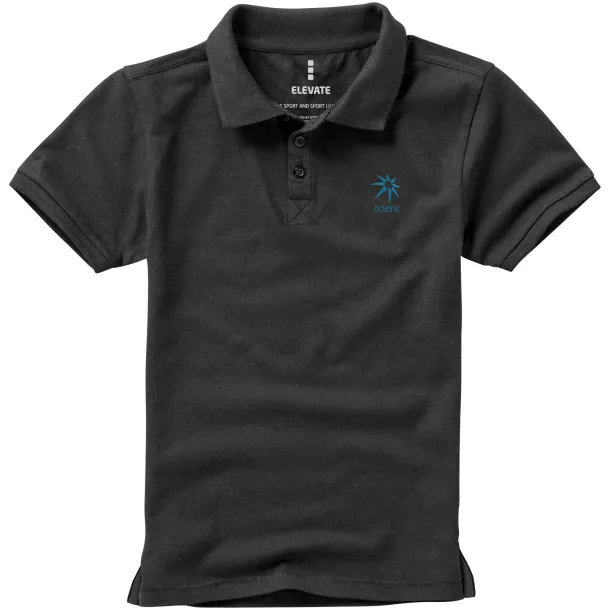 Calgary short sleeve kids polo - Elevate Anthracite
