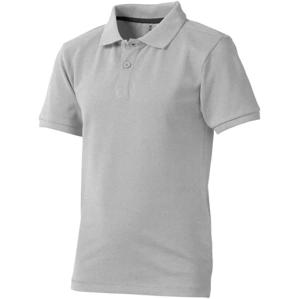 Calgary short sleeve kids polo - Elevate Grey Melange