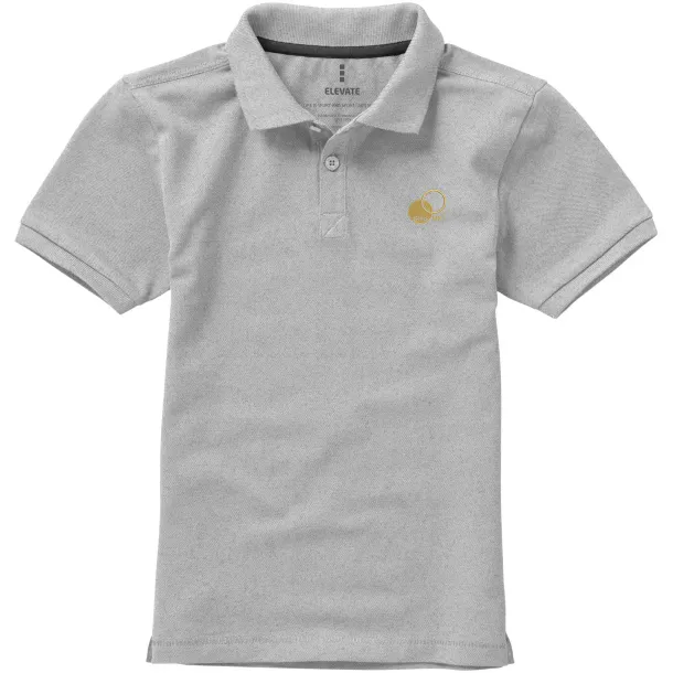 Calgary short sleeve kids polo - Elevate Grey Melange