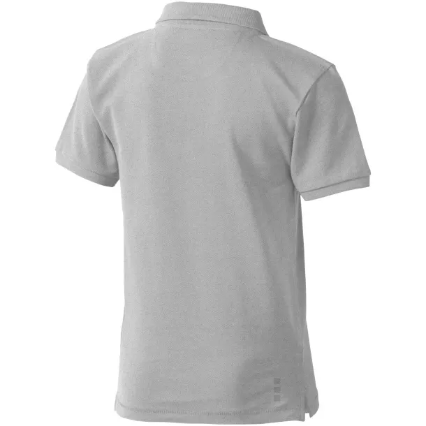 Calgary short sleeve kids polo - Elevate Grey Melange