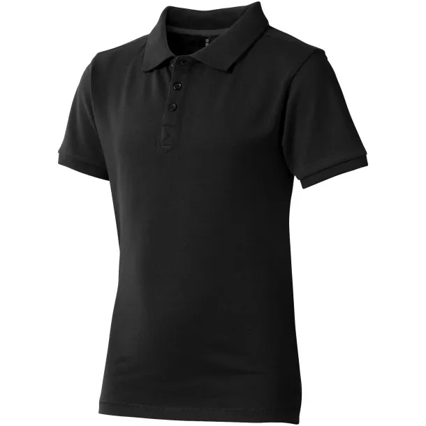 Calgary dječja polo majica kratkih rukava - Elevate Solid black