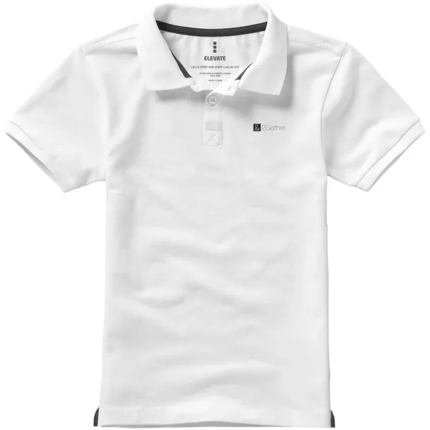 Calgary dječja polo majica kratkih rukava - Elevate Bijela