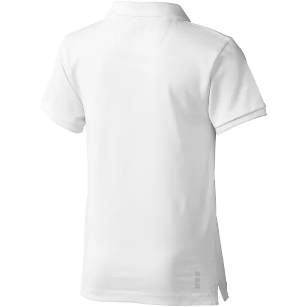 Calgary short sleeve kids polo - Elevate White